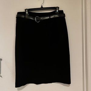 Apt 9 Black Skirt with Belt Size 10
